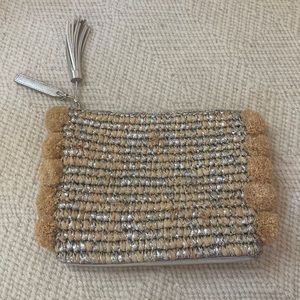 Loeffler Randall raffia clutch/pouch